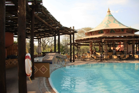 The large poolside at Zambezi Sun Hotel - Zambia The large poolside at Zambezi Sun Hotel - Zambia